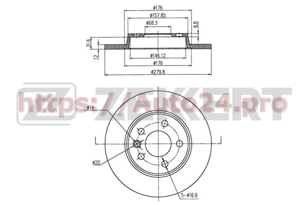 BS-5094 Zekkert для VAG 701615601