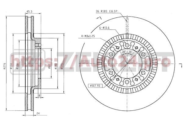 BS-5134 Zekkert для MITSUBISHI MB618716