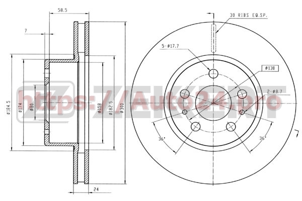 BS-5153 Zekkert для ALFA ROMEOFIATLANCIA 51858362