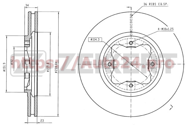 BS-5164 Zekkert для HONDA 45251SM4020