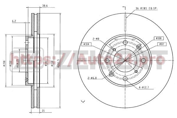 BS-5168 Zekkert для HONDA 45251SCC000