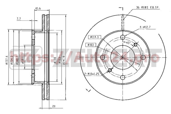 BS-5175 Zekkert для NISSAN 4020690J01