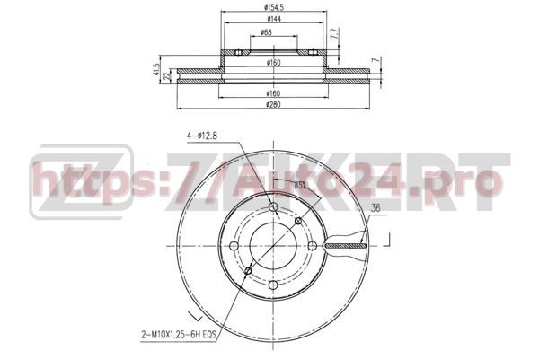 BS-5177 Zekkert для NISSAN 402067J101