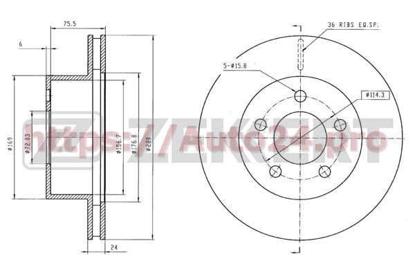 BS-5184 Zekkert для CHRYSLER 52008440