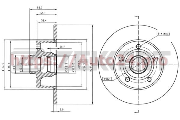 BS-5194 Zekkert для VAG 8DO615301B