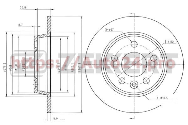 BS-5197 Zekkert для FORD 95VWX2A315A1D