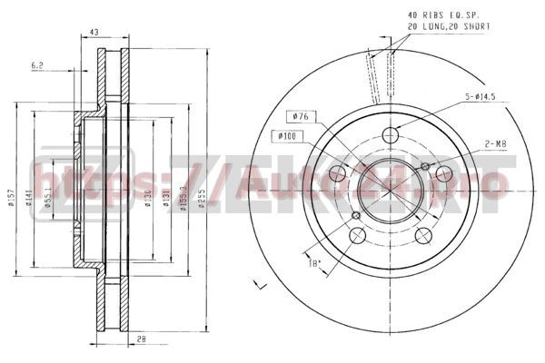 BS-5205 Zekkert для TOYOTA 4351205010