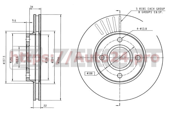 BS-5222 Zekkert для FORD 3573537