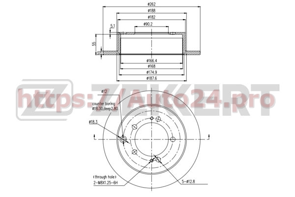 BS-5224 Zekkert для CHRYSLER MB895200