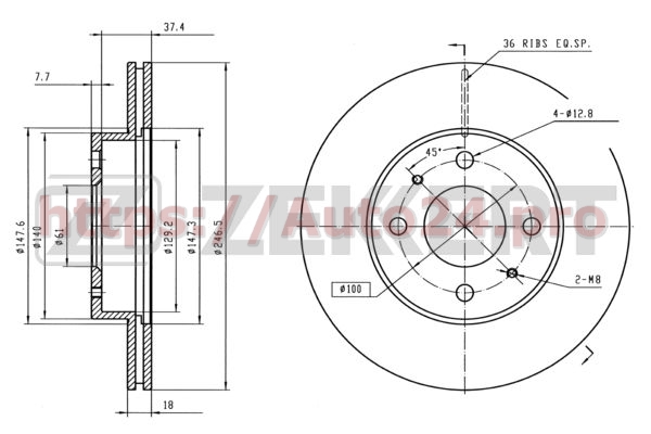BS-5227 Zekkert для NISSAN 402060M802