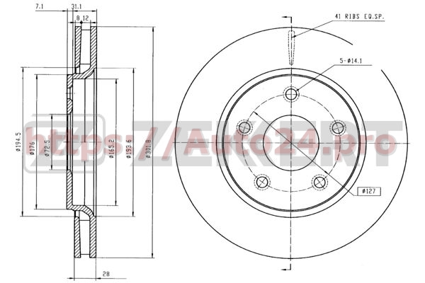 BS-5234 Zekkert для CHRYSLER 4721933AB