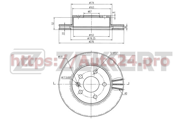 BS-5238 Zekkert для MERCEDES BENZ A6384210112