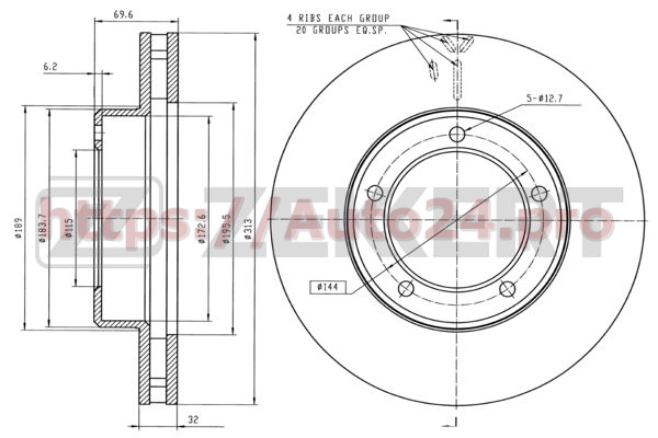 BS-5243 Zekkert для TOYOTA 4351260171