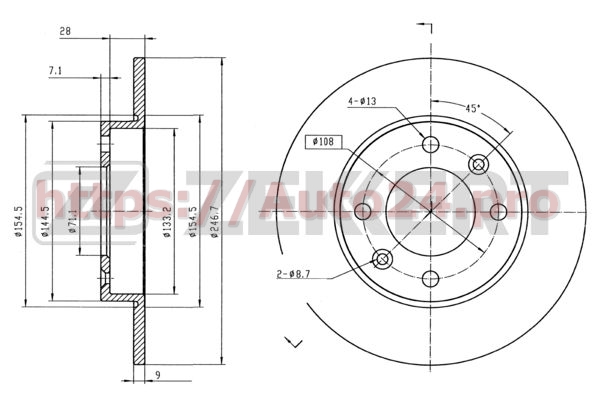 BS-5250 Zekkert для CITRO?NPEUGEOT 4246W9