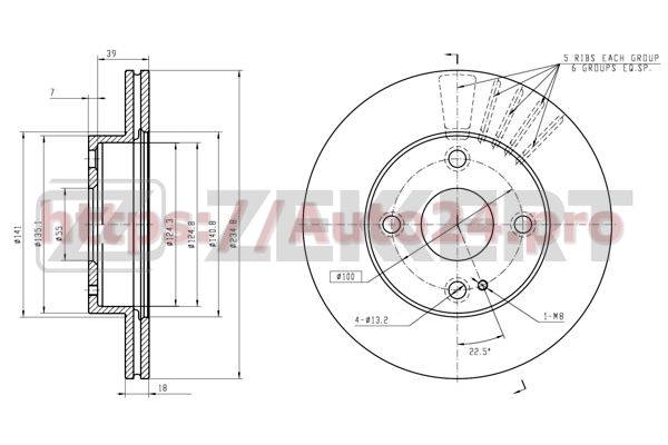 BS-5280 Zekkert для MAZDA B4583325XA