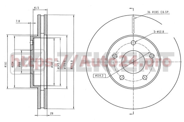 BS-5325 Zekkert для NISSAN 402068H300