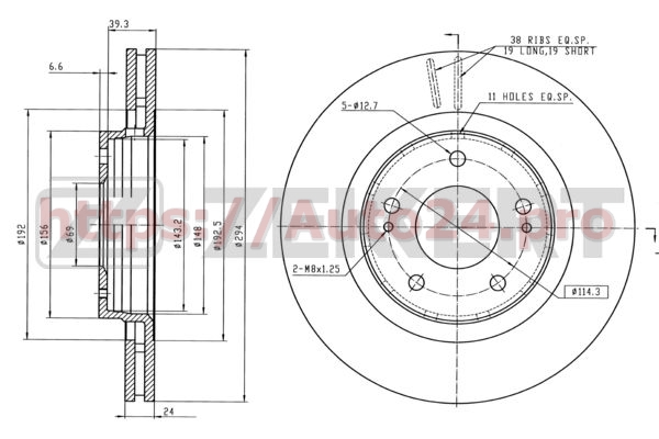BS-5327 Zekkert для CITRO?NPEUGEOT 1611429880
