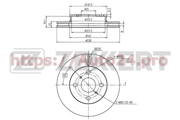 BS-5344 Zekkert для TOYOTA 4351212590