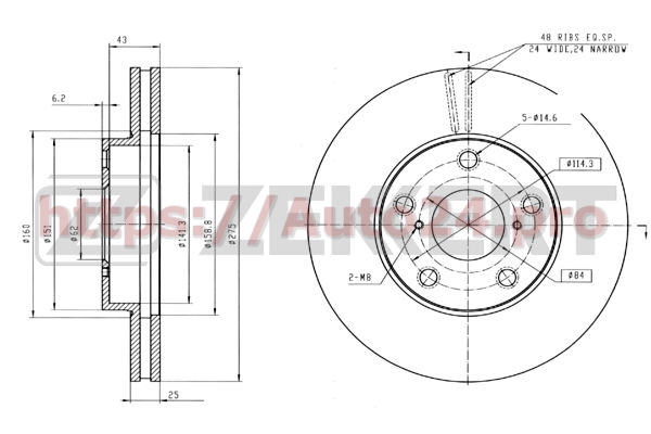 BS-5353 Zekkert для TOYOTA 4351242032