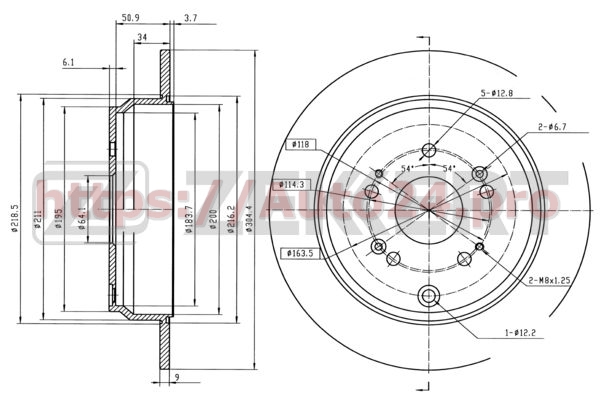 BS-5386 Zekkert для HONDA 42510SWAA01