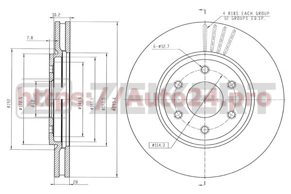 BS-5414 Zekkert для NISSAN 40206EB300