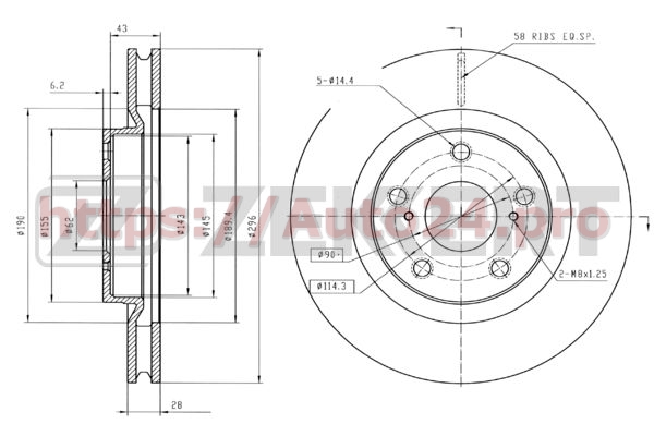 BS-5430 Zekkert для TOYOTA 4351242090