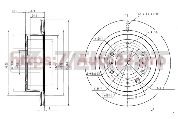 BS-5434 Zekkert для MITSUBISHI 4615A037