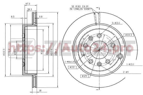 BS-5437 Zekkert для MAZDA L20626251A