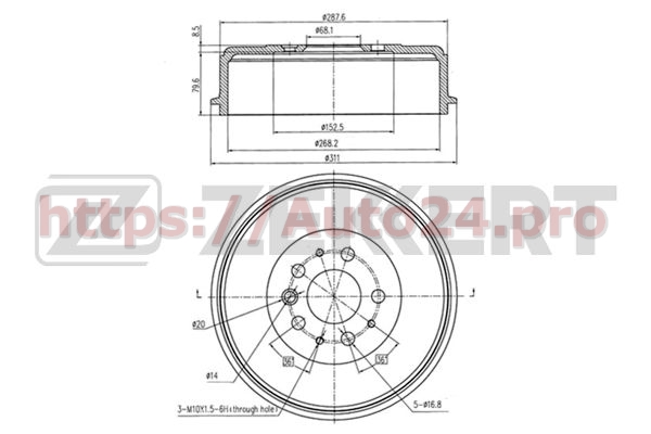 BS-5450 Zekkert для VAG 701609617