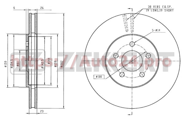 BS-5466 Zekkert для CHRYSLER 04879138AA