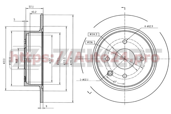 BS-5468 Zekkert для NISSAN 43206EM10A