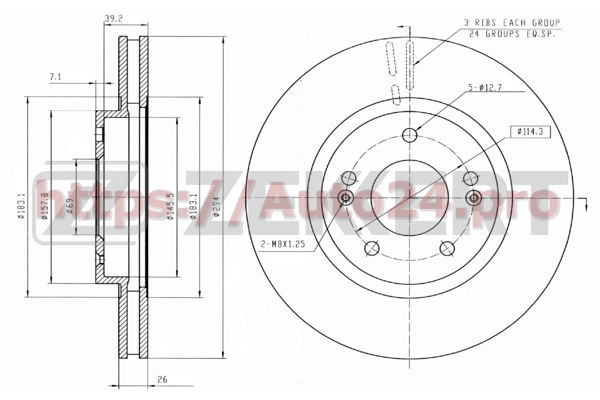 BS-5480 Zekkert для HYUNDAI 5171226100