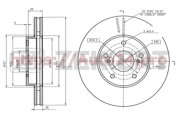 BS-5512 Zekkert для TOYOTA 4351233050