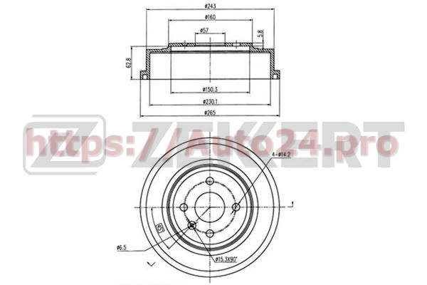 BS-5529 Zekkert для OPEL 0568066