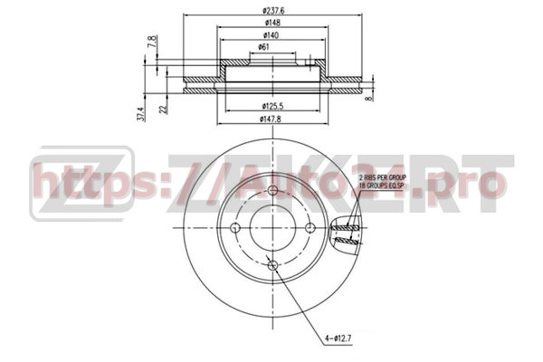 BS-5545 Zekkert для NISSAN 40206WD200