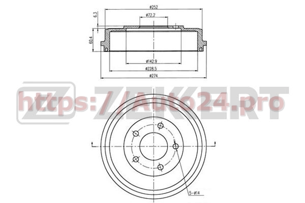 BS-5557 Zekkert для MAZDA ec0126251