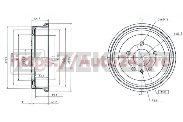 BS-5574 Zekkert для OPEL 568060