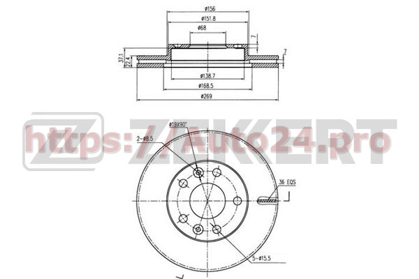 BS-5594 Zekkert для RENAULT 402066300R