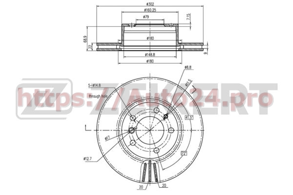 BS-5611 Zekkert для BMW 34111160849