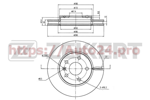 BS-5622 Zekkert для VAUXHALL 569078