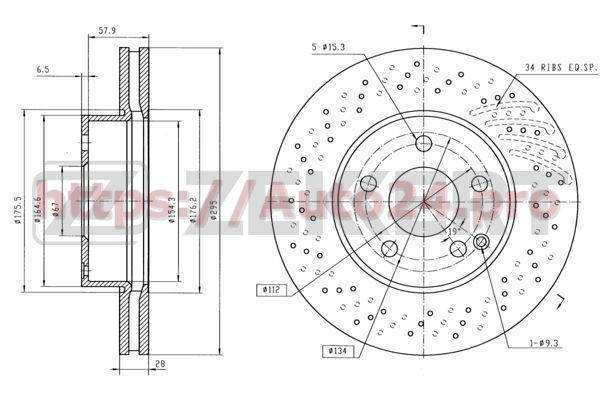 BS-5625 Zekkert для MERCEDES BENZ A2044210912