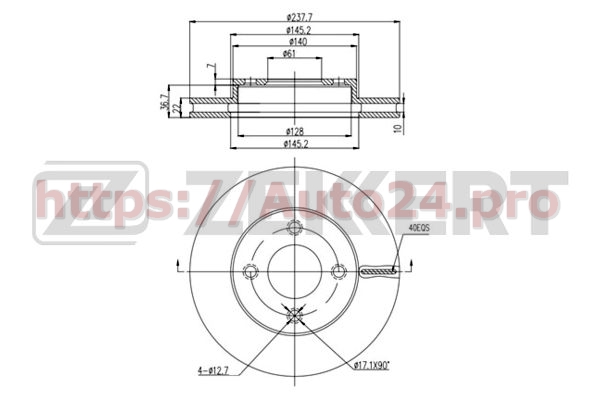 BS-5629 Zekkert для NISSAN 402061HM0A