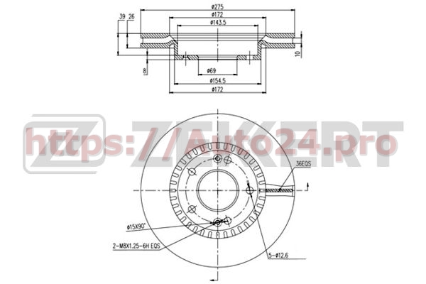 BS-5637 Zekkert для HYUNDAI 517122H000