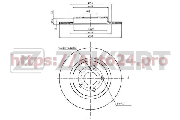 BS-5663 Zekkert для TOYOTA 4243105070