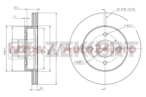 BS-5672 Zekkert для NISSAN 402062N301