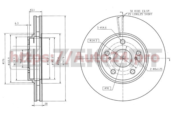 BS-5676 Zekkert для LEXUS 4351248030