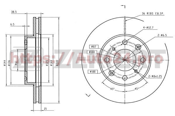 BS-5686 Zekkert для HONDA 45251SH3A00