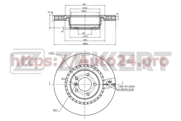 BS-5689 Zekkert для LAND ROVER SDB500193