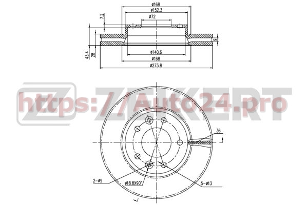 BS-5691 Zekkert для KIA 0K58B33251