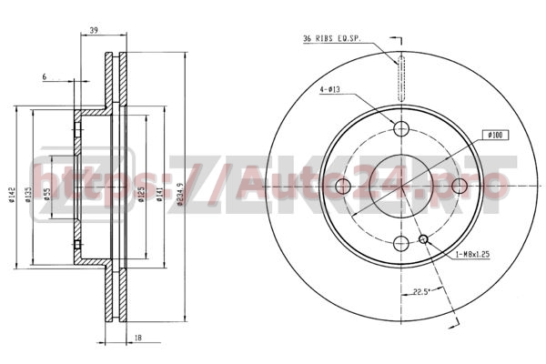 BS-5705 Zekkert для MAZDA NA013325XC